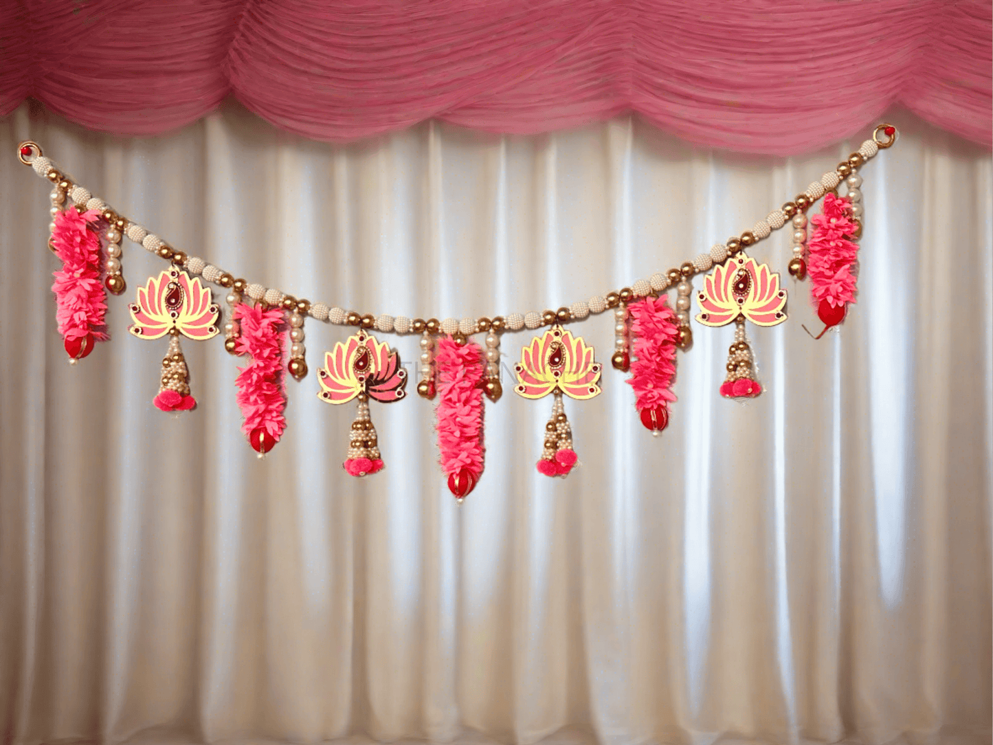 Pink Lotus Pearl Toran