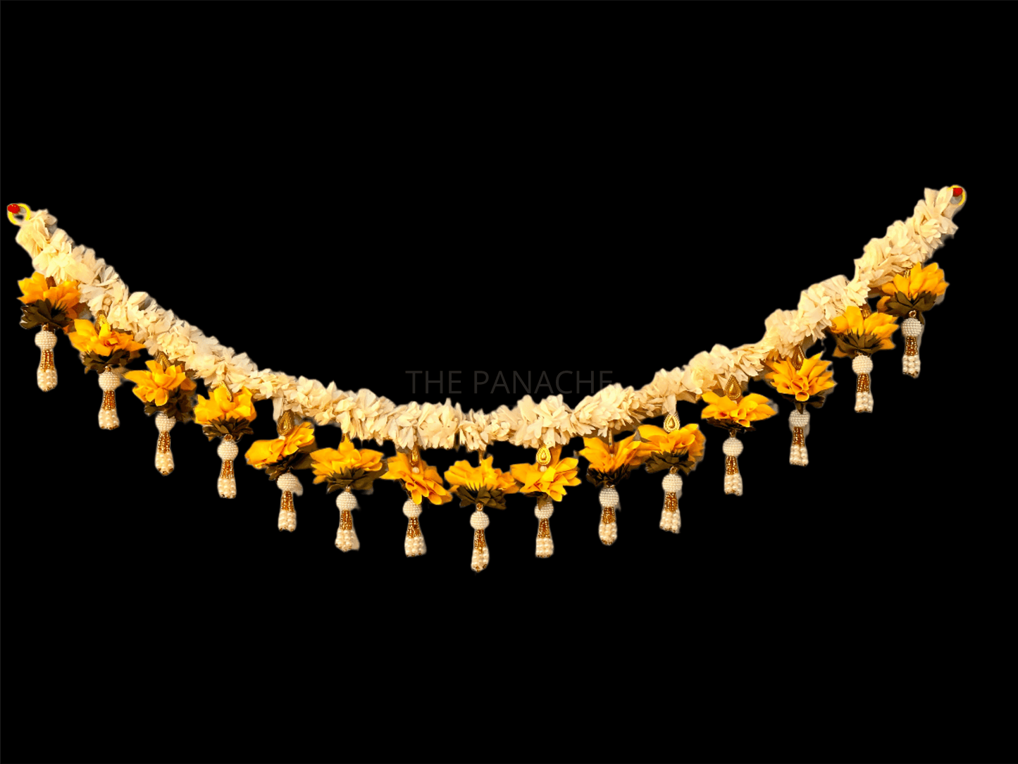Yellow Blossom White Toran