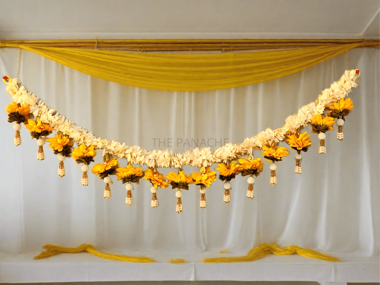 Yellow Blossom White Toran