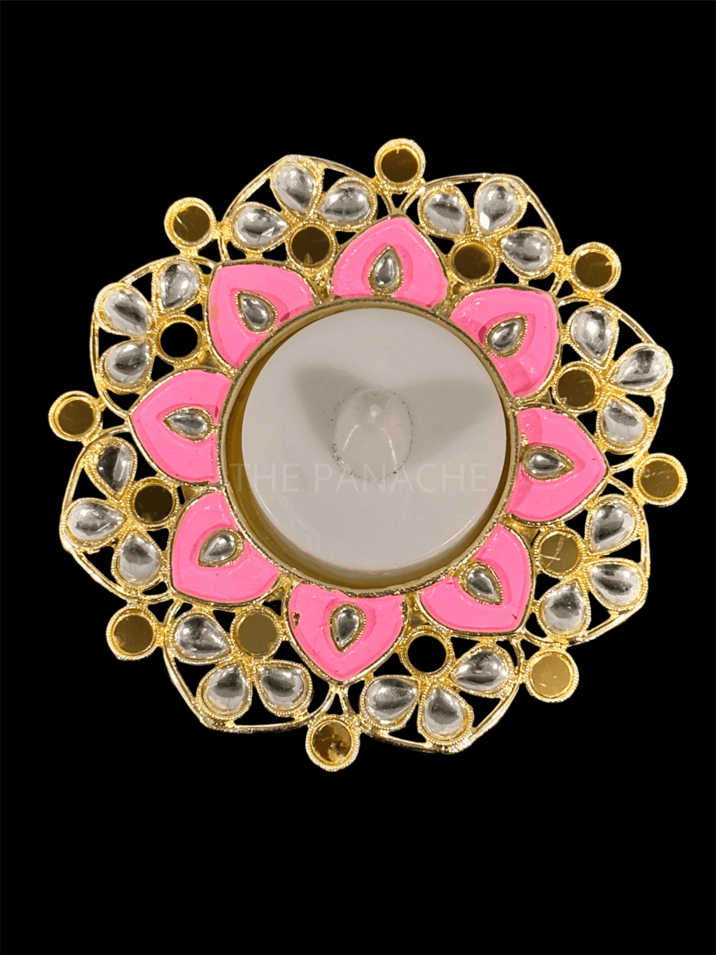 Light Pink Kundan Candles (Diya)