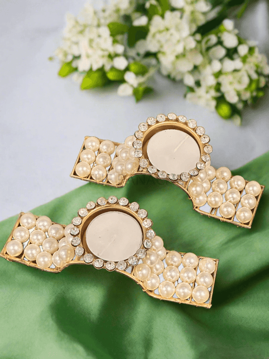 Pearl Stand Diamond Stud Candles
