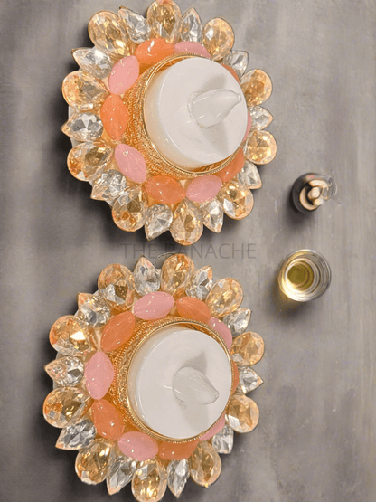 Peach stone candles(Diyas)