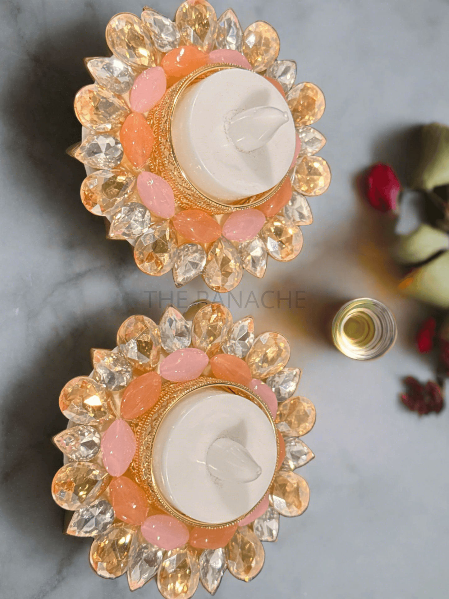 Peach stone candles(Diyas)