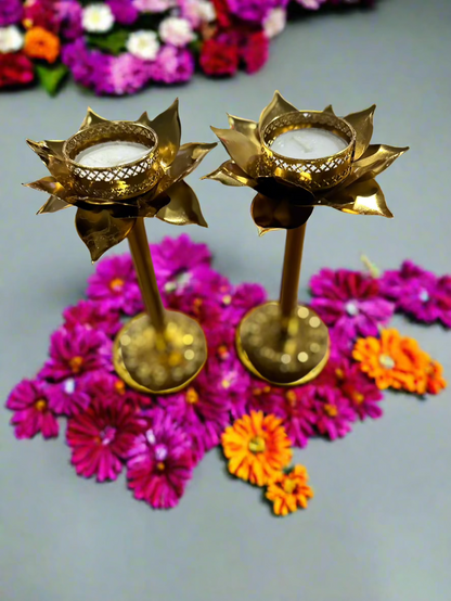 Floral shaped Stand Candles/Diya