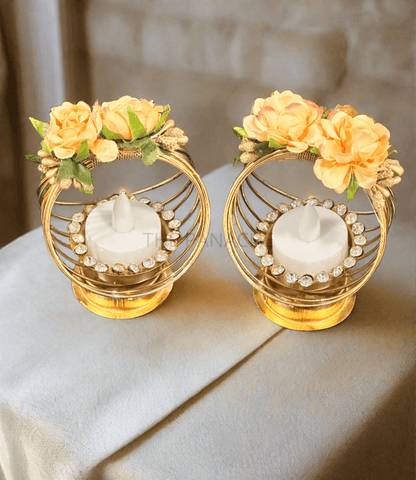 Floral Basket Candles (Diya)