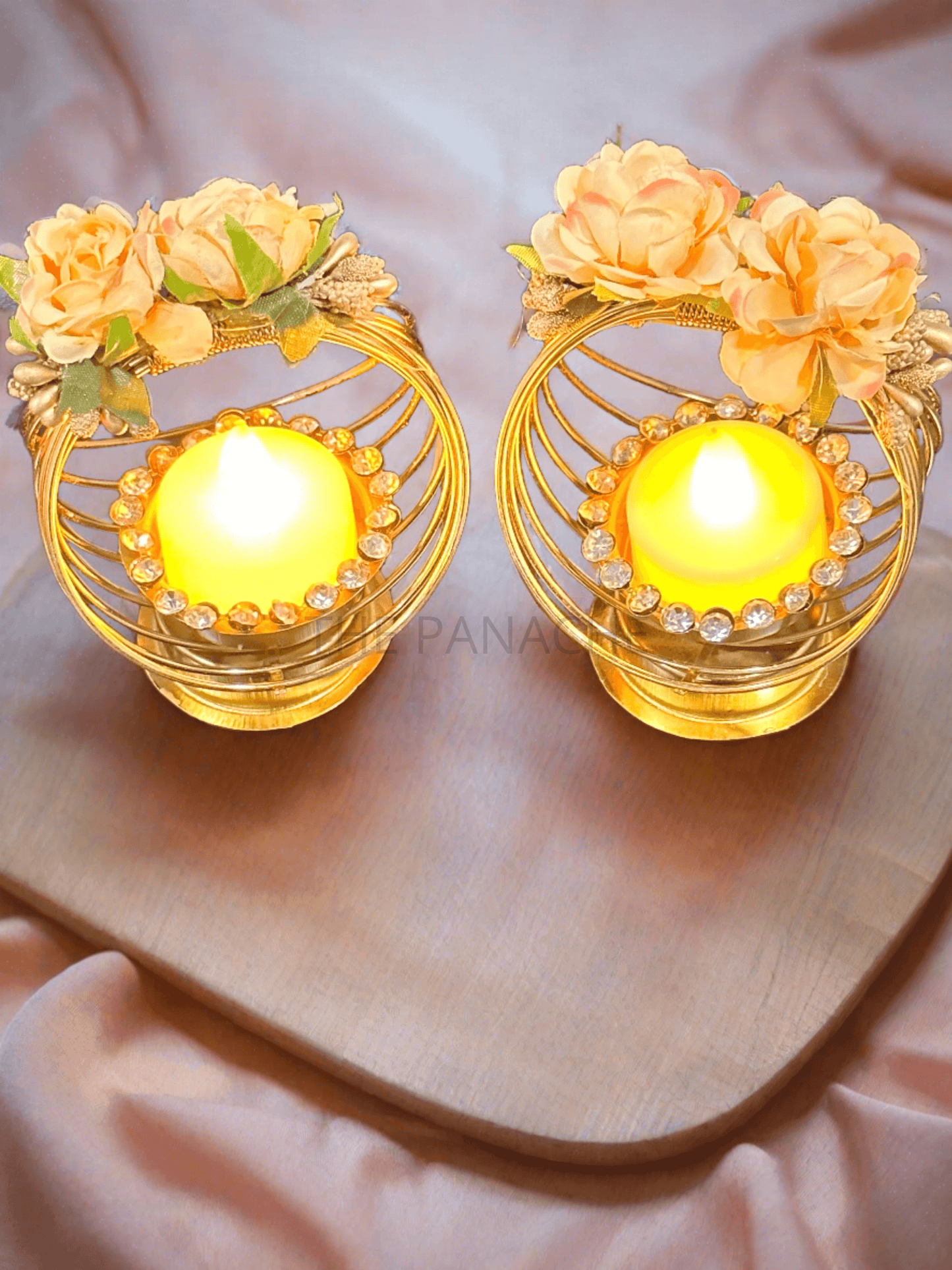 Floral Basket Candles (Diya)