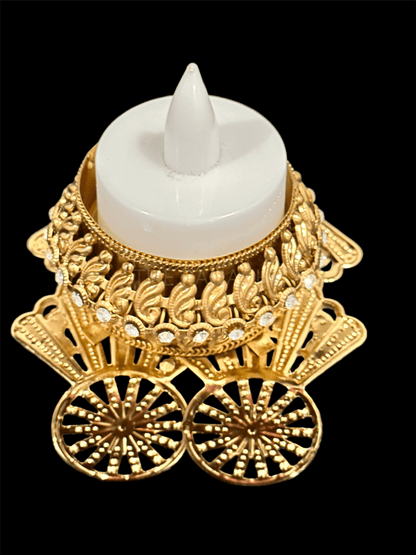 Cart Shaped Metal Candle( Diyas)