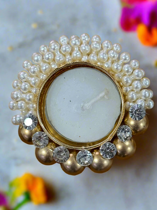 Pearl Ring Candles/Diya