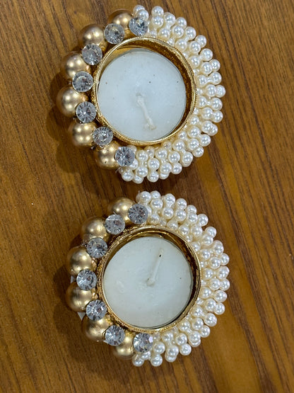 Pearl Ring Candles/Diya