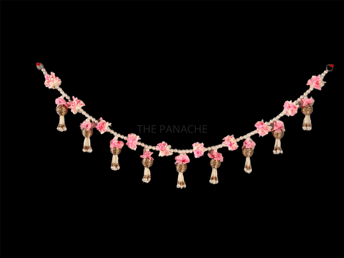 Pink Flower Pearl Toran