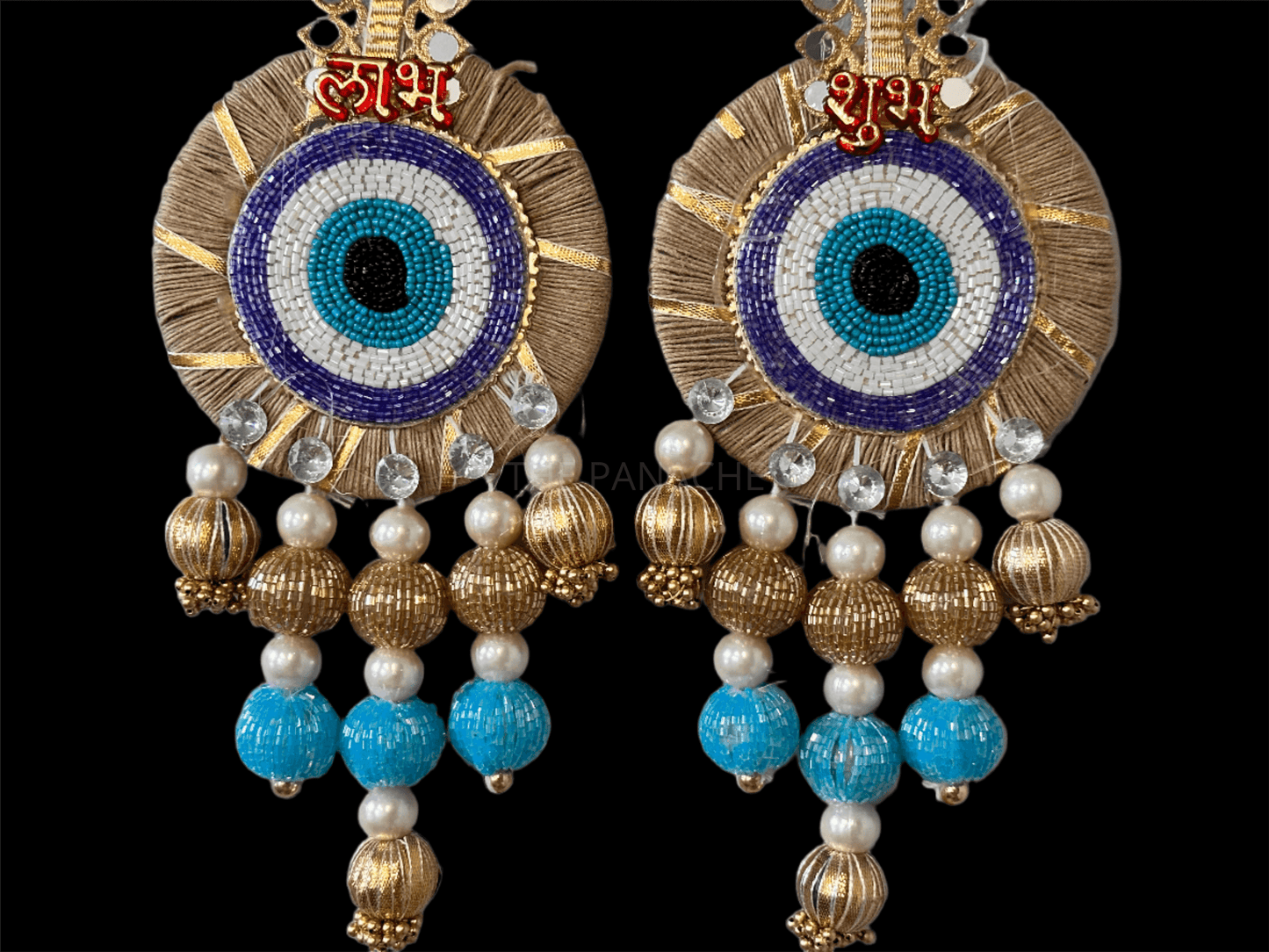 Blue Evil Eye Subh Labh Hanging