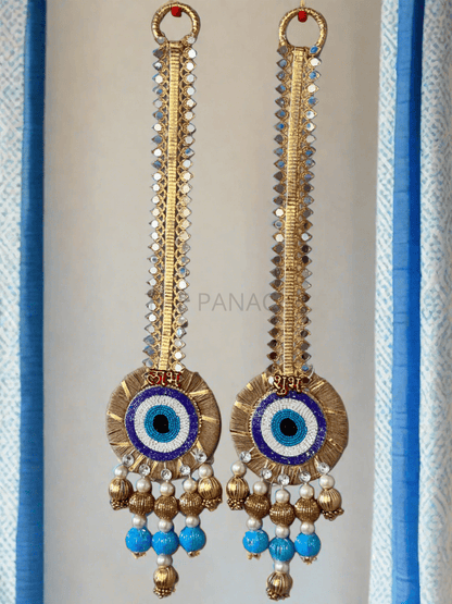 Blue Evil Eye Subh Labh Hanging