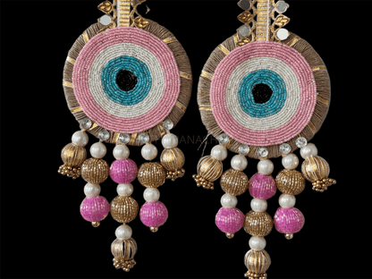 Pink Evil Eye Mirror Hanging