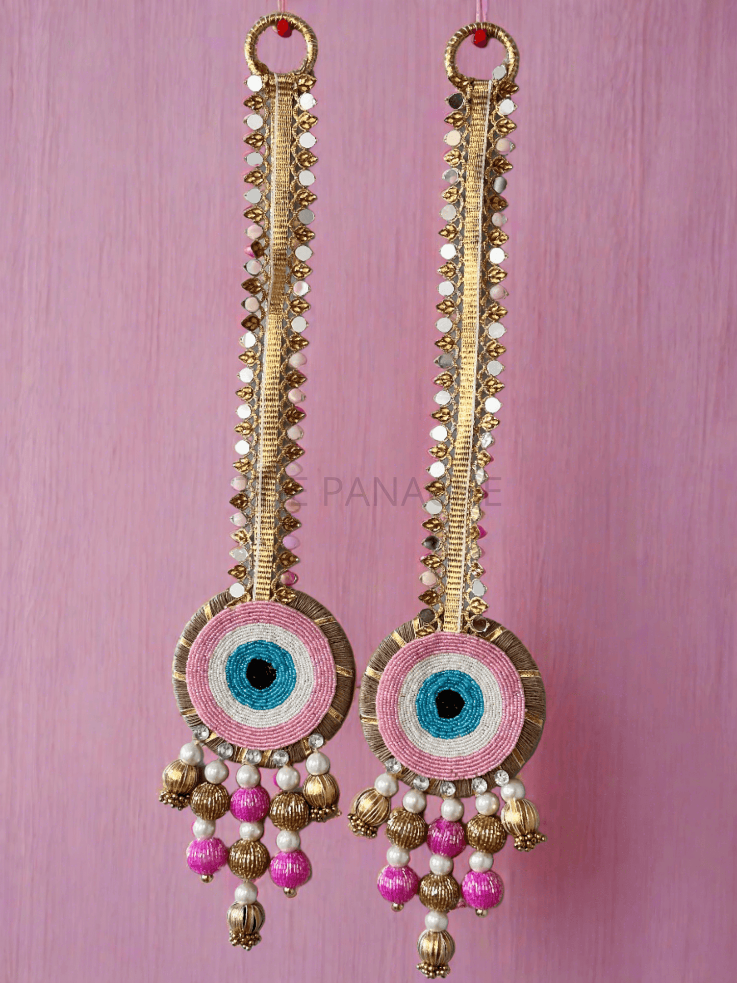 Pink Evil Eye Mirror Hanging