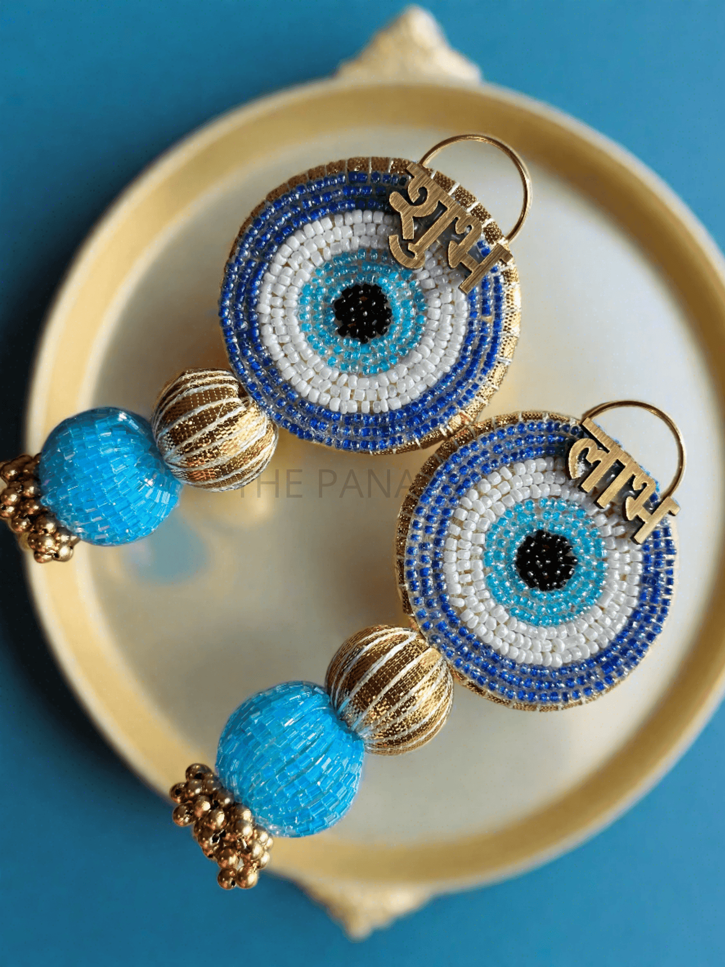 Blue Evil Eye Mini Subh Labh