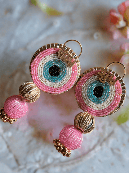 Pink(mini) Evil Eye Subh Labh