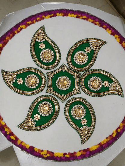 Green Ambiya Rangoli