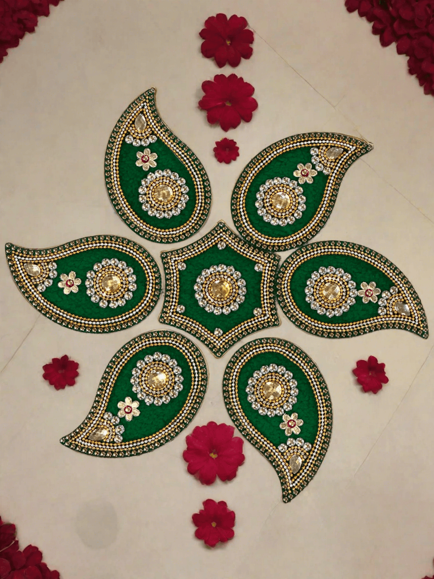 Green Ambiya Rangoli