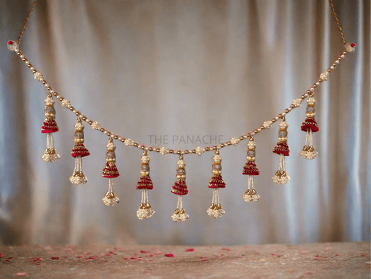 PinkCon Pearl & Gold Beads Toran