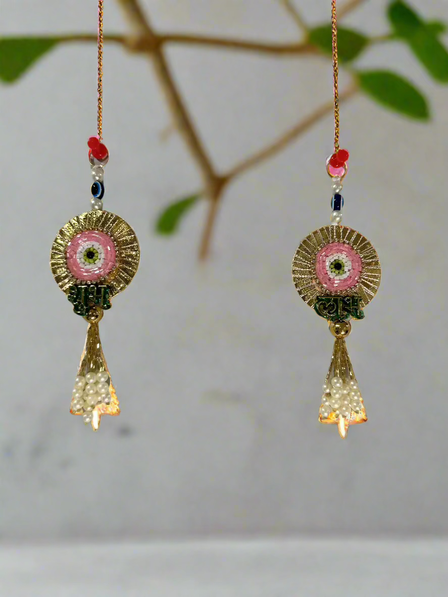 Pink Evil Eye Shubh Labh (Mini)