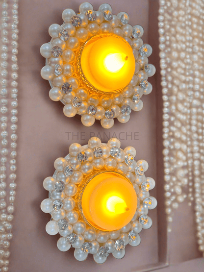 Pearl Diamond Candles(Diyas)