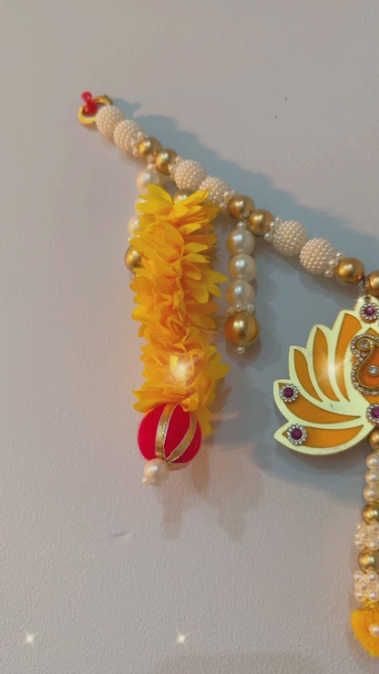 Yellow Lotus Pearl Toran