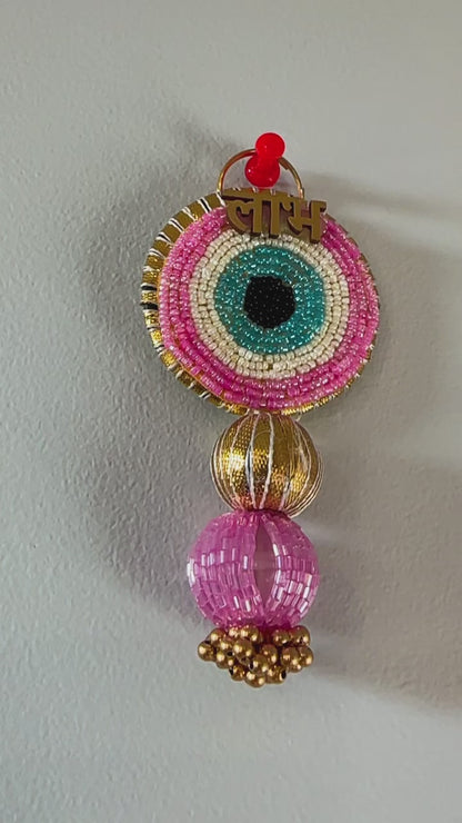 Pink(mini) Evil Eye Subh Labh