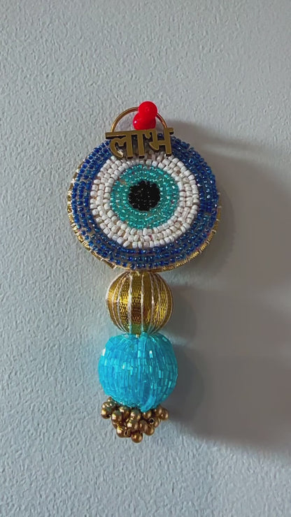 Blue Evil Eye Mini Subh Labh